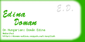 edina doman business card